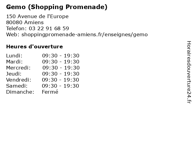 Gemo discount shopping promenade